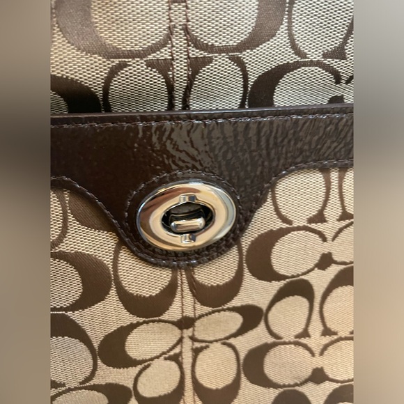 Coach - Vintage Signature Monogram Canvas Logo Crossbody Bag EXCELLENT Cond. - Picture 9 of 12